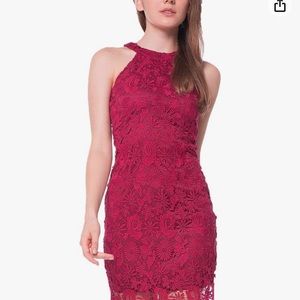 Amazon Floral Halter Neck Party Dress